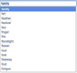 autocomplete